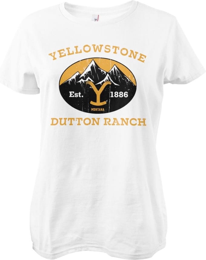 Yellowstone Dames Tshirt -S- Dutton Ranch Montana - Est. 1886 Wit