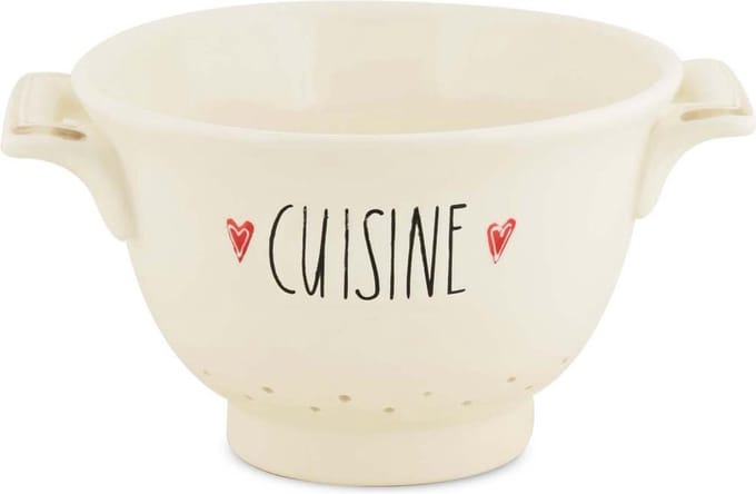 Dekoratief | Vergiet 'Cuisine', dolomiet wit, 22x18x12cm | A195919
