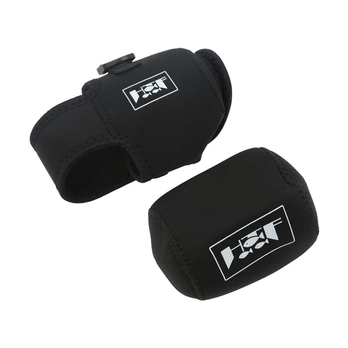 2 STUKS Visserijmolenhoes Neopreen Schokbestendig Elastische Visserijmolen Pouch voor Buiten black