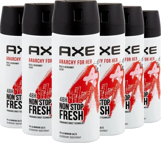 Axe 48 H Fresh Deodorant Spray Anarchy For Her - 6 x 150 ml