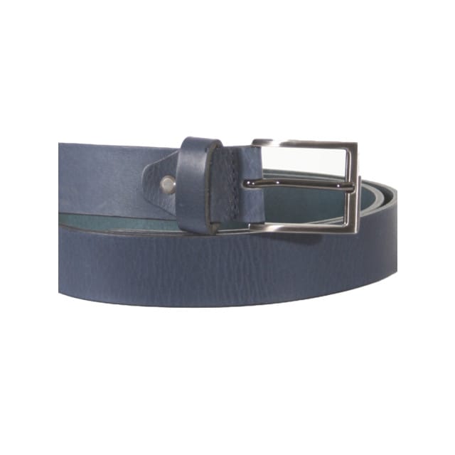 Mens Belt - Riem - Mannen - 85 - Blauw - Leer - 1950-pant