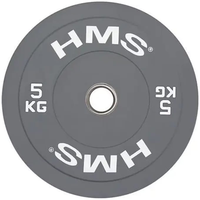 HMS CBR Serie - Olympische Bumperplaat - 5 kg - Grijs - Gegoten Guma