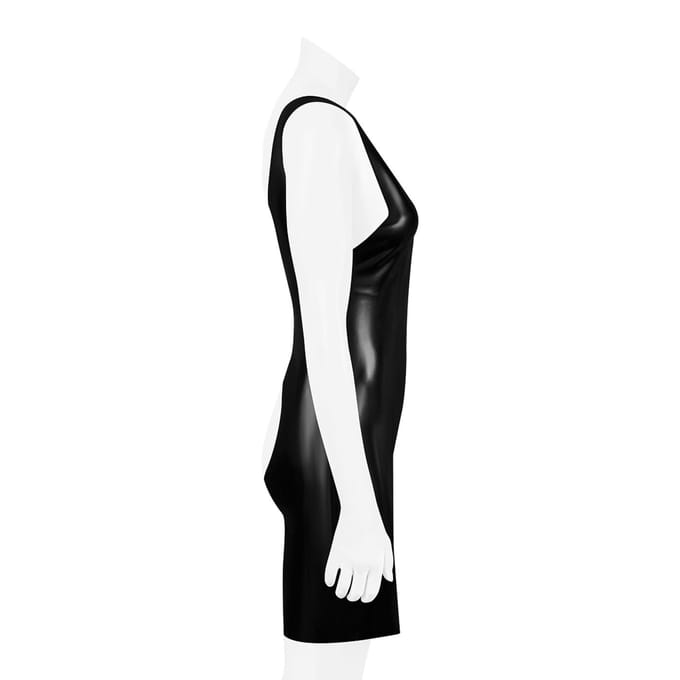 Rimba - Latex jurk Met blote billen - Zwart M
