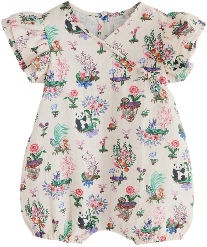 Next - Meisjes - Cath Kidston babyrompertje met overslag - Crème