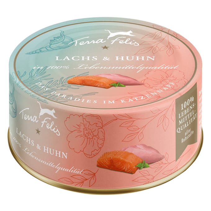 24 x 80 g Terra Felis zalm kattenvoer nat