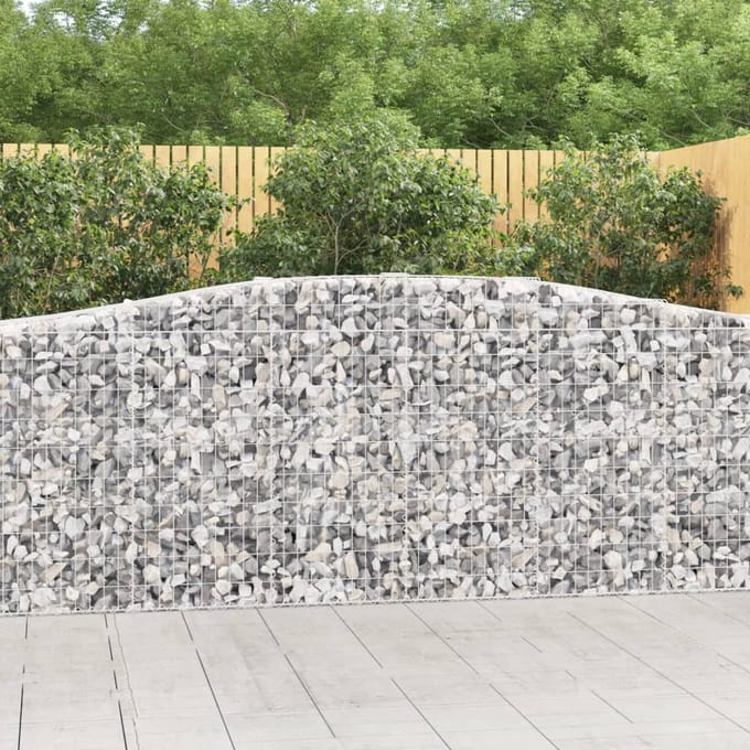 vidaXL - Schanskorven - 20 - st - gewelfd - 400x50x100/120 - cm - ijzer
