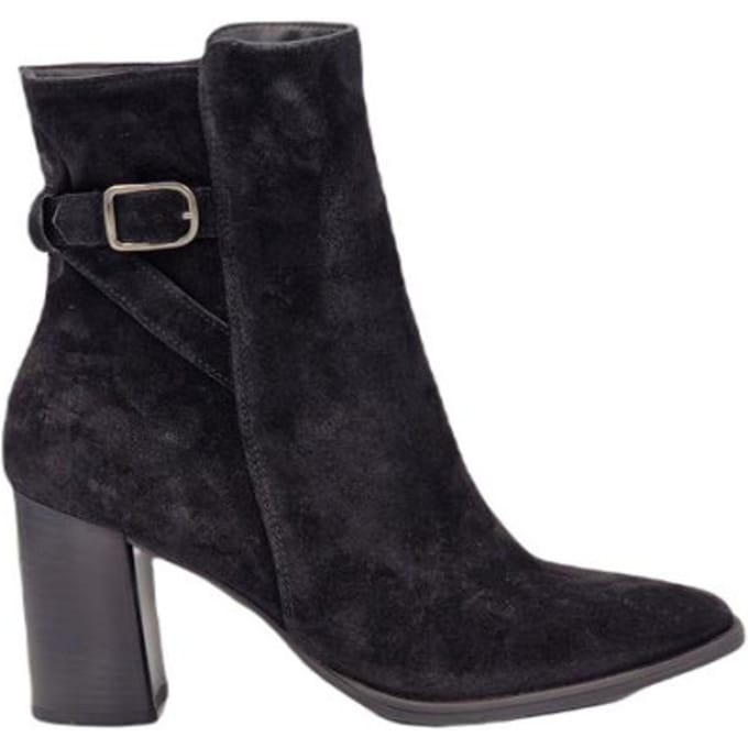 Paul Green Soft suede black hak 8147-016 ZWART