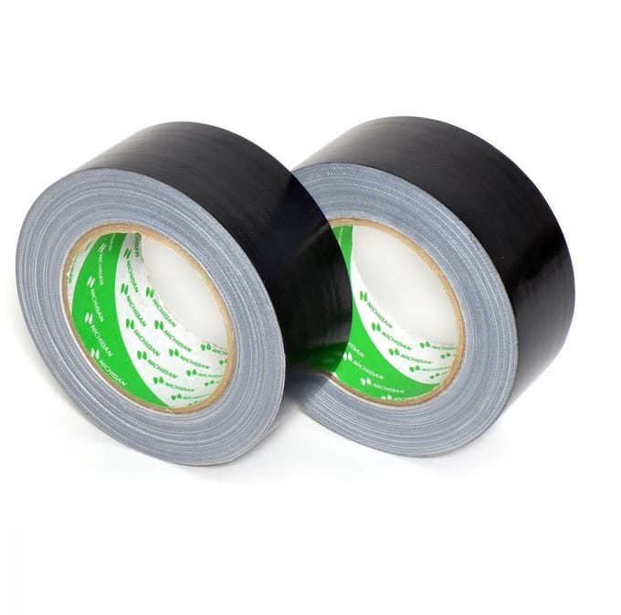 Nichiban - Duct tape - 50mm x 25m - Zwart - 2 pack