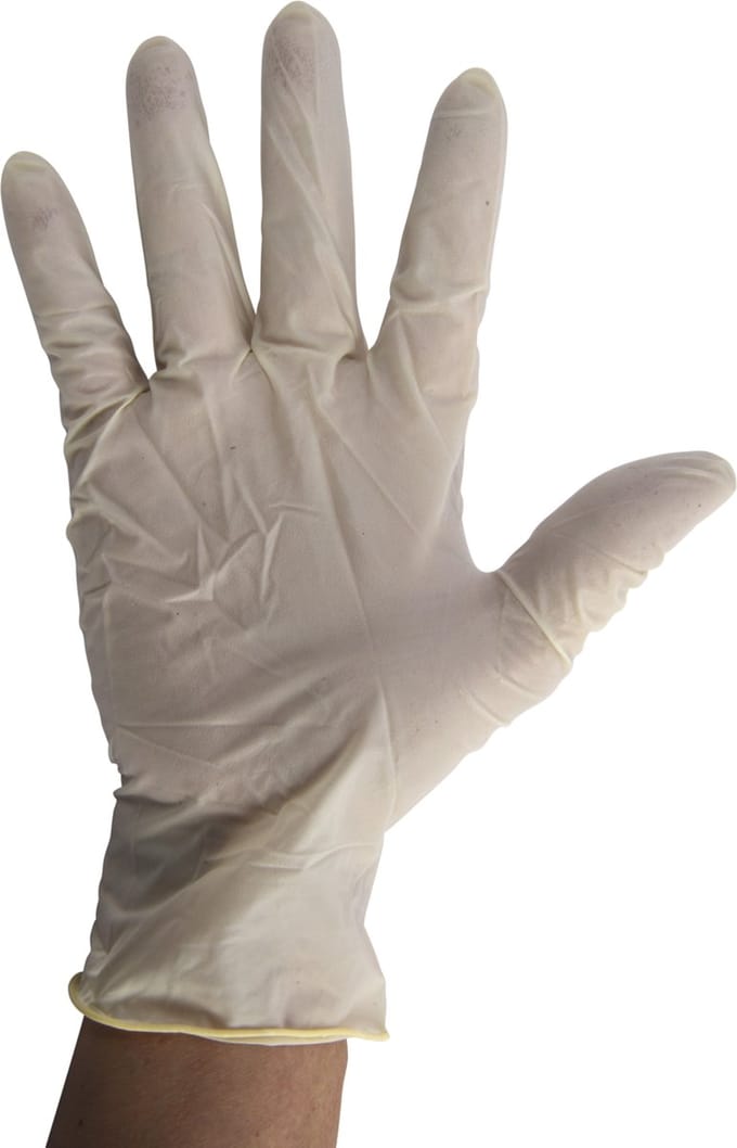 Wegwerphandschoenen Latex - Wit - 100ST- Poedervrij - EXTRA LARGE
