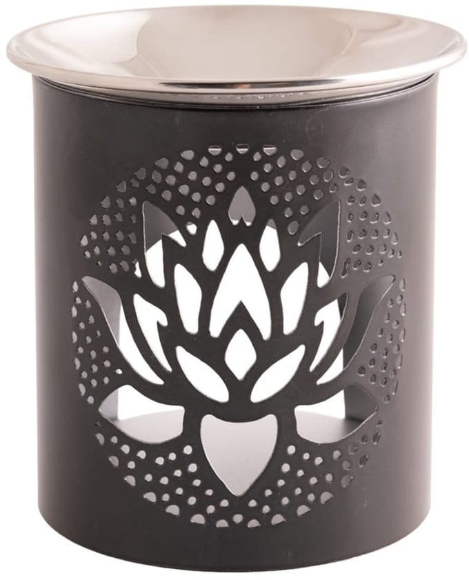 Wierookbrander Lotus met RVS schaal