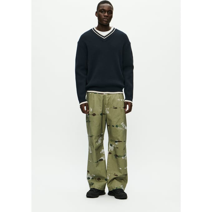 Gebreide pullover met ribboorden, model 'Cobek'