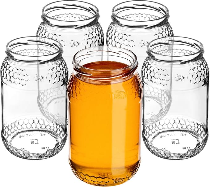 Glazen pot Lierde 900ml 82mm 8 st.
