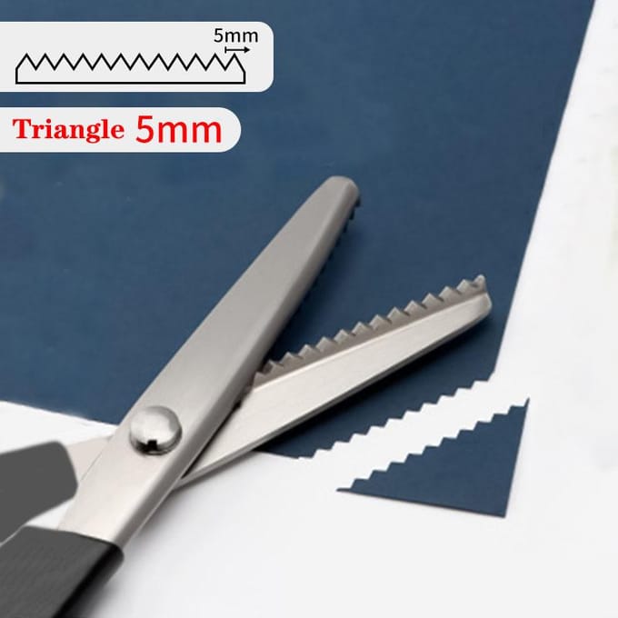 Professionele Zigzag Schaar Kleermakersschaar Zigzag Knippen Naaischaar Kleermakersschaar Pinking Schaar zwart