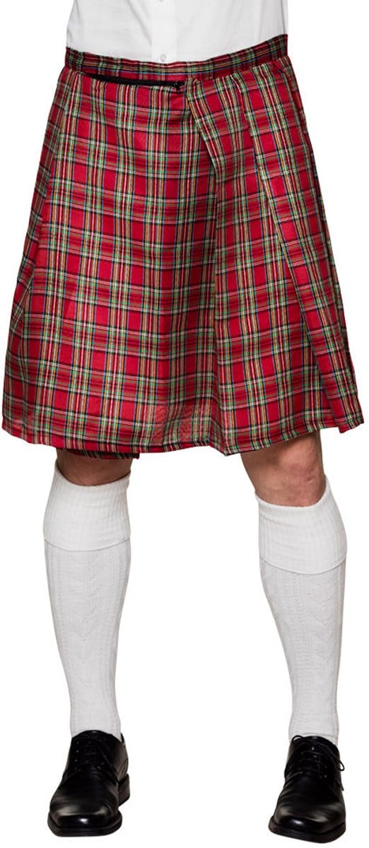 Boland Schotse rok - rood - kilt - heren - M/XL - schotland - carnaval