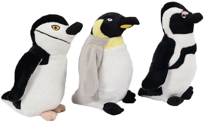 PIA Soft Toys - Set van 3 Pluche Pinguin Knuffels - 3 ass. - 22 cm