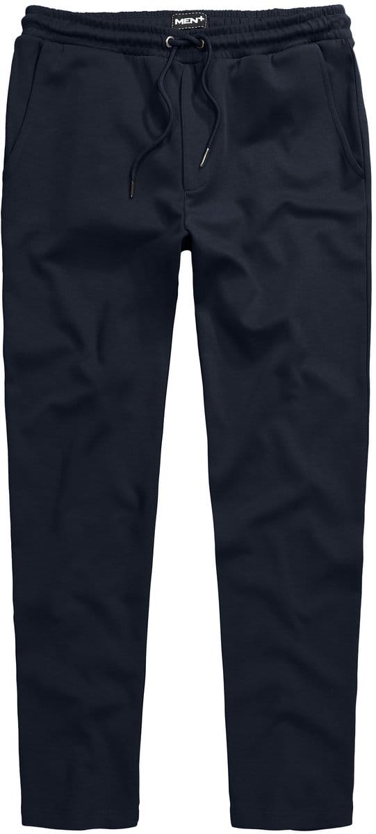 Men Plus - Heren - Jersey broek FLEXLASTIC® Modern Fit elastische instapbroek - Navy blauw - Maat L