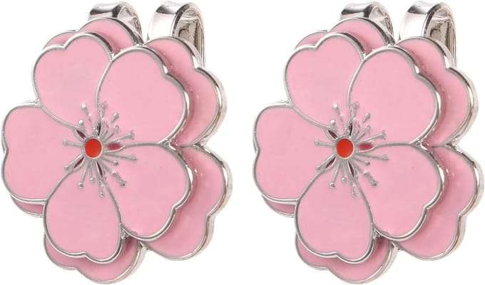 Magnetische Golfbalmarker Clip - Roze Bloemvorm - Accessoires voor Golf - Mannen en Vrouwen