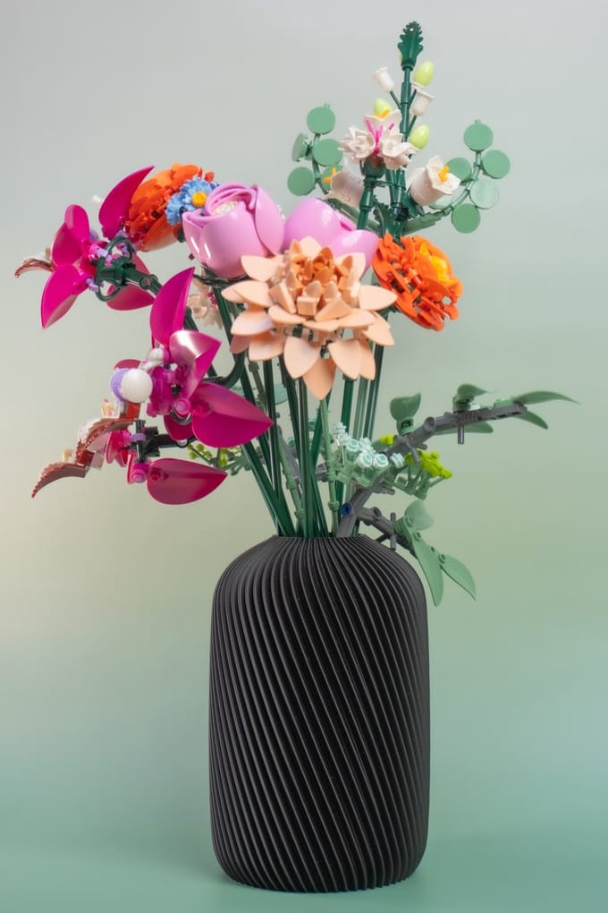 Luxe vaas - Modern - Botanicals - Zwart- Maerc Design