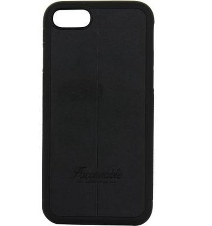 Façonnable, Hoesje geschikt voor iPhone SE (2020)/8/7 - Hardcase met Gekleurde Rand, Zwart