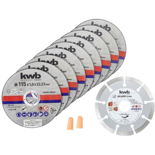 kwb 712031 Doorslijpschijfset 115 mm 10 stuk(s) RVS