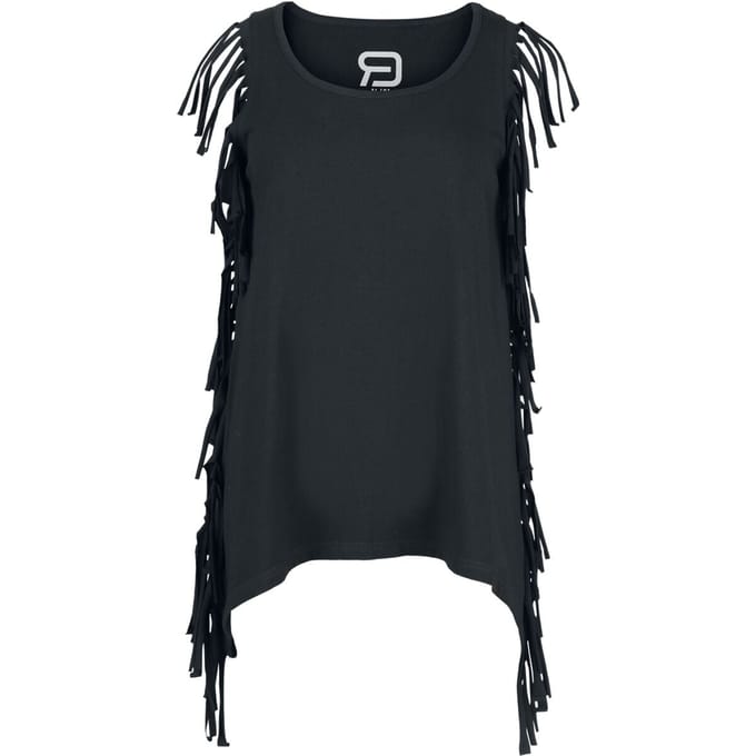 R.E.D. Rock-Engineered Design Zwarte mouwloze top met ronde halslijn - Dames - M
