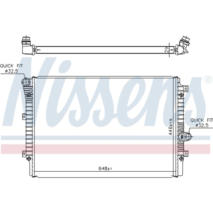 Radiator, motorkoeling NISSENS 65336