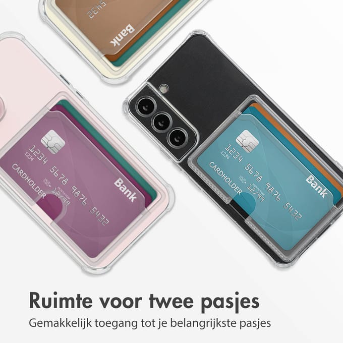 imoshion Softcase Backcover met pasjeshouder voor de Samsung Galaxy S22 - Transparant