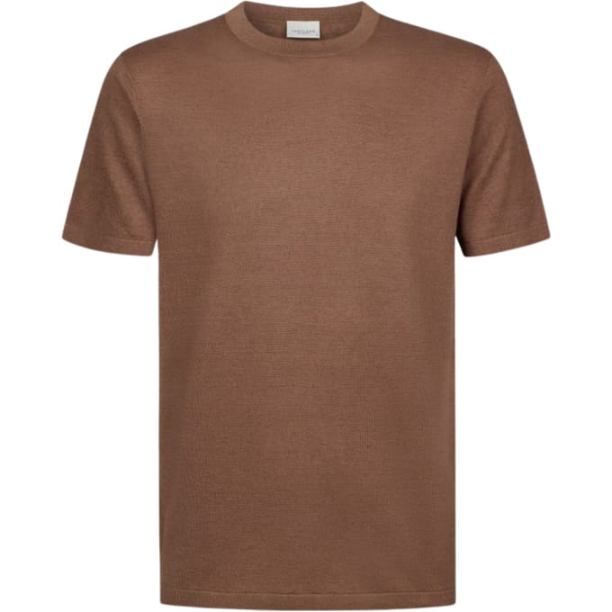Profuomo T-shirt Crew Neck Ss T-shirts Bruin Ppxt10006