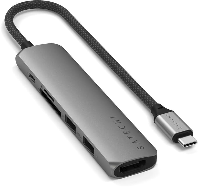 Satechi ST-P6SK interface hub USB Type-C 10000 Mbit/s - Grijs