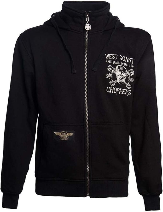 WCC West Coast Choppers Hoodie High-Speed Zip Zwart