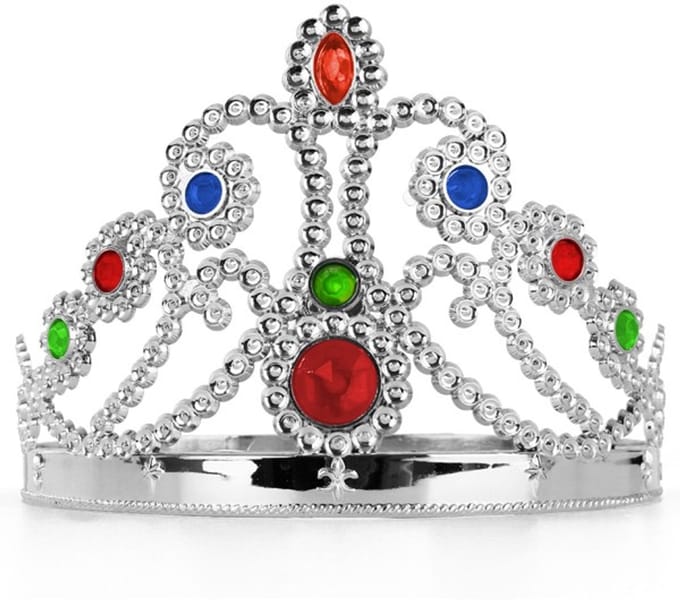 Tiara verstelbaar zilver