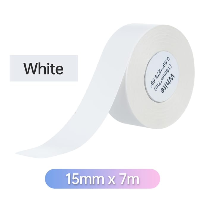 Étiquette thermique en papier continu, ruban adhésif en rouleau, autocollant, code-barres, prix, taille, nom rose