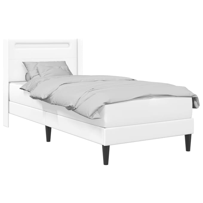vidaXL - Bedframe - met - matras - Wit - 80 - x - 200 - cm - Kunstleer