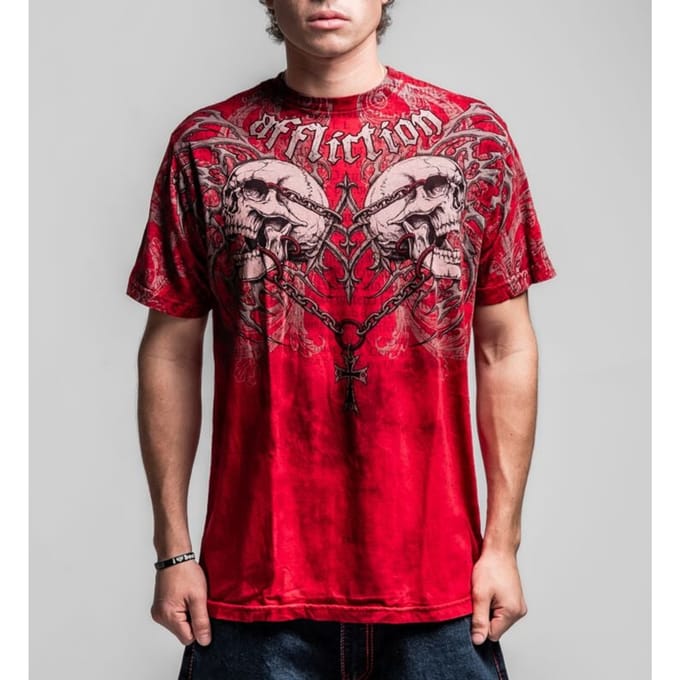 Affliction Collapse T-Shirt rood