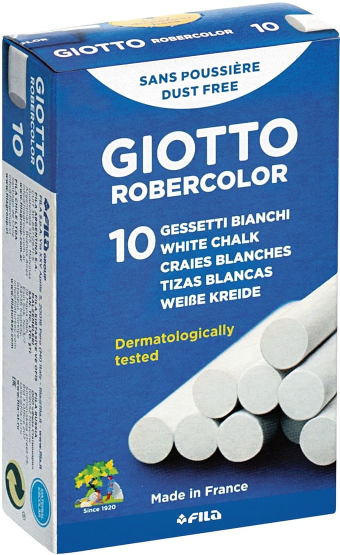 Schoolbordkrijt giotto 10 stuks wit | 10 stuks