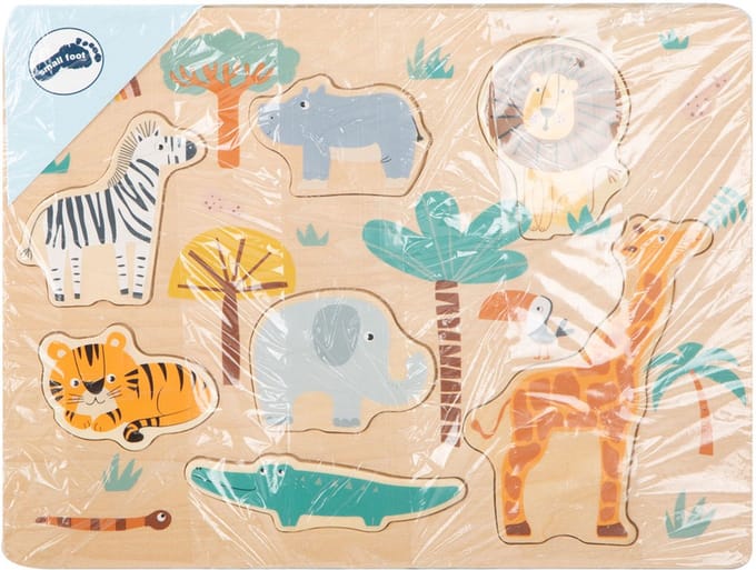 Small Foot - Wooden Puzzle Safari Hout
