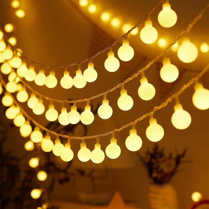 Cosensi - Lichtsnoer met Bollen, 10m, 80 LED, Warm Wit voor Buiten