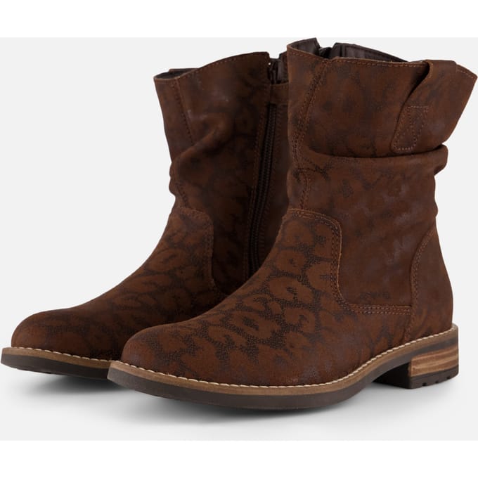 Muyters Plooilaarzen Leopard bruin Suède - Maat 29 - Kinderschoenen