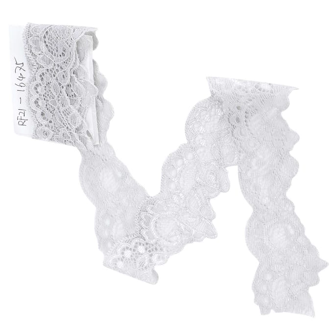 4,5 cm Decoratief Kant Nylon Zigzagpatroon Afwerking Lint Kledingaccessoires 10 Yard Lang white