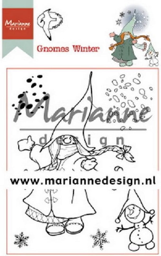 Marianne Design Clear stamps - Hetty's - winter - stempel kabouter sneeuw mini sneeuwpop klein