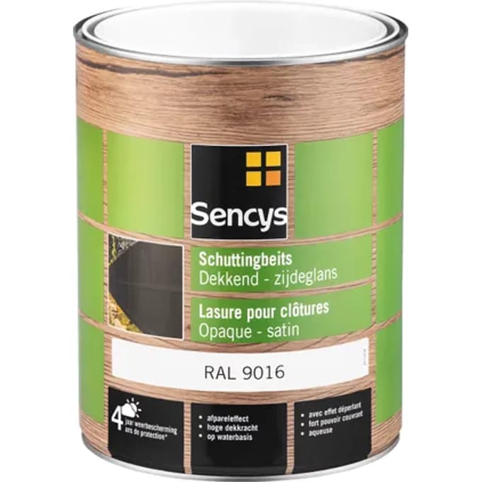 Sencys Schuttingbeits Dekkend Ral9016 5l
