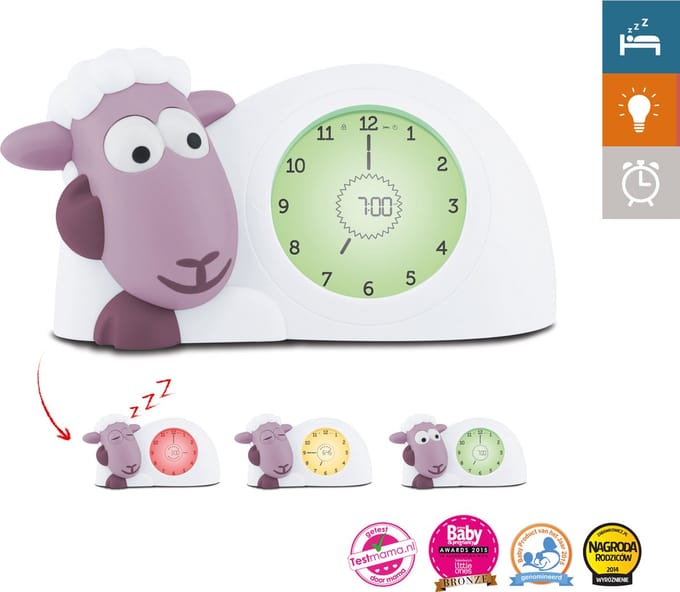 Zazu Sam Slaaptrainer Schaap Paars Kinderwekker