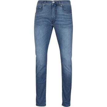 Pierre Cardin blauwe heren jeans   Stonewash wassing   Tapered fit   5-Pocket zakken   Knoop- en ritssluiting   Duurzaam   Regular waist Blauw 36/32