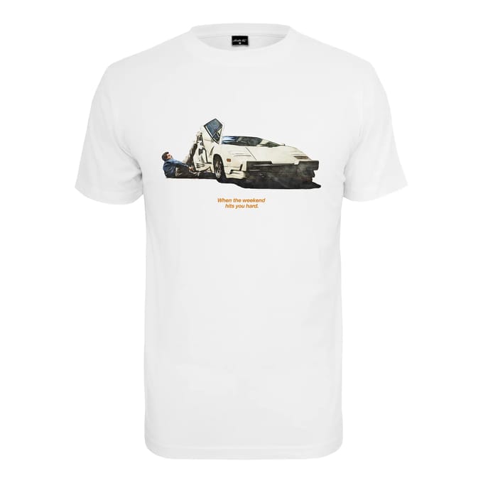 Mister Tee - Weekend Wolf Heren T-shirt - S - Wit