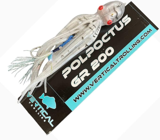 Octopus Kunstaas - Zacht plastic - Vissen - UV reflecterend - 18 cm 190 g - Wit