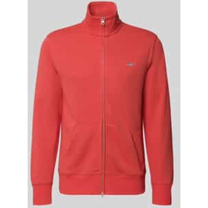 Regular Fit sweatvest met opstaande kraag model 'Gield'