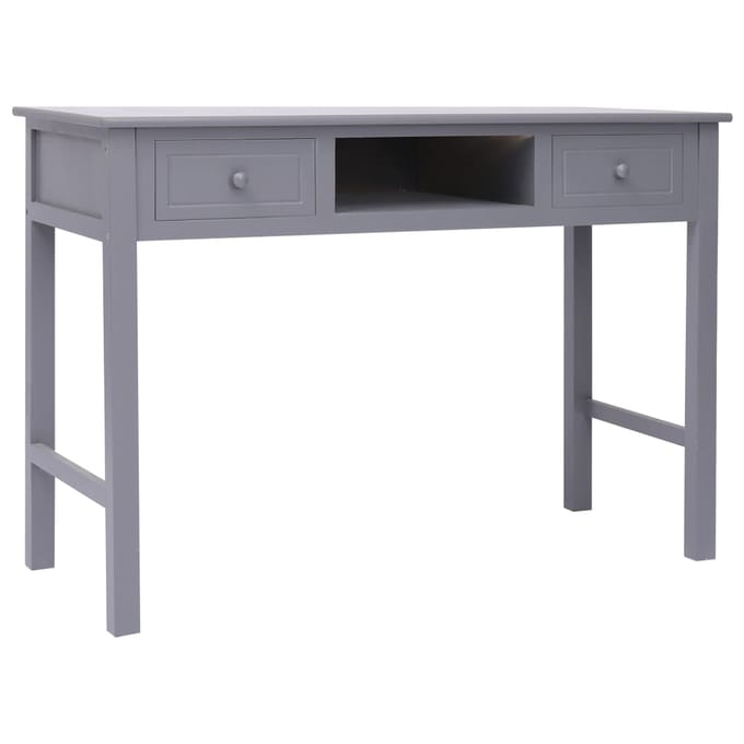 vidaXL - Schrijftafel - 110x45x76 - cm - hout - grijs