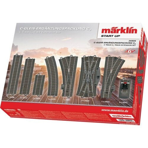 Märklin Start up H0 Märklin C-rails (met ballastbed) 24905 Uitbreidingsset C5