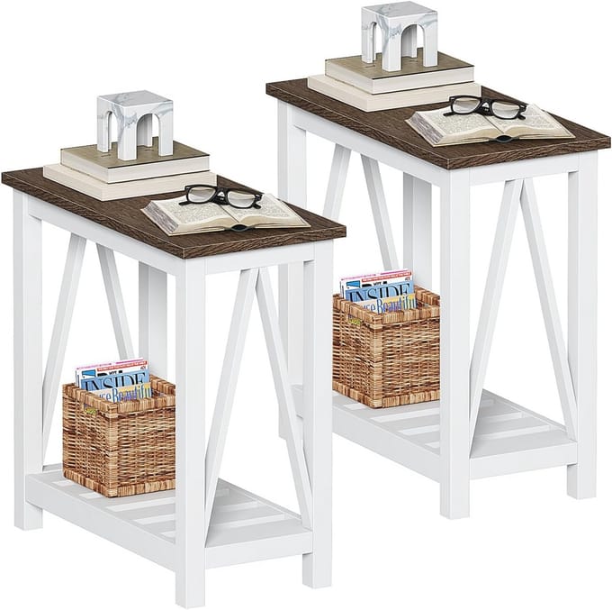 Eindtafel Wit 23.6x11.8x23.6 - Stijlvolle en Functionele Oplossing voor Elke Ruimte