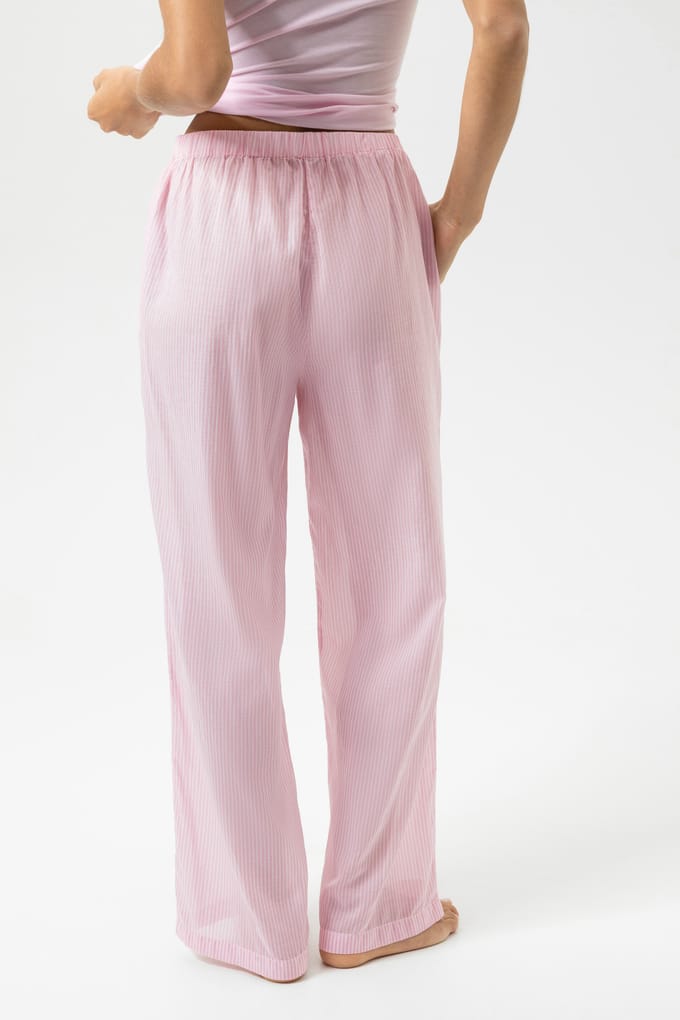 Lange broek Serie Cotton Stripes Soft Pink